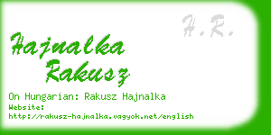 hajnalka rakusz business card